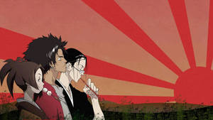 A Summoning Of Power Within The Great Samurai Champloo Heroes Wallpaper