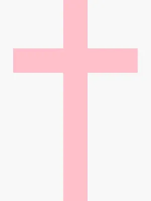 A Symbol Of Hope And Faith: A Pink Cross In A Field Of Daisies Wallpaper