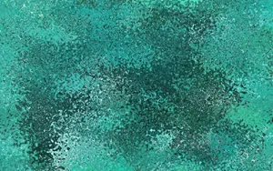 A Teal Aesthetic Laptop With Colorful Wallpapers Wallpaper