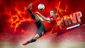 A Team United: Two Football Players Together Wallpaper