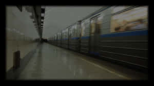 A Train Is Moving Down The Subway Wallpaper