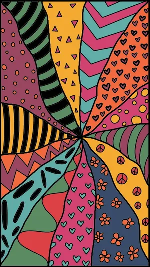 A Tribute To The 70s - Retro Aesthetic Abstract Art Wallpaper