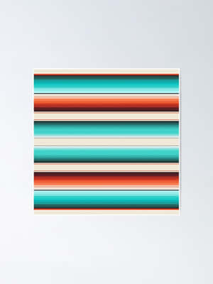A Turquoise And Orange Striped Placemat Wallpaper