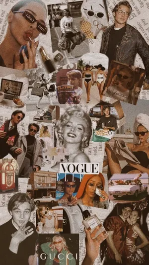 A Unique Collage Of Vintage And Classic Art Wallpaper