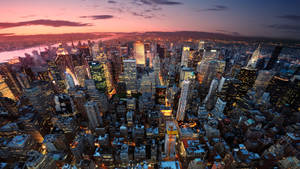 A Vibrant 4k View From Nyc’s Skyline Wallpaper