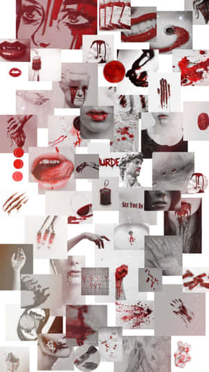A Vibrant And Modern Red And White Aesthetic Pattern. Wallpaper