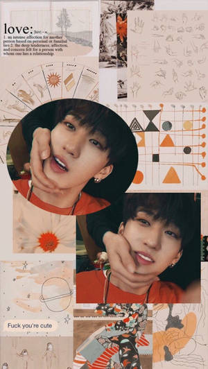 A Vibrant Depiction Of Stray Kids' Member Changbin In Creative Aesthetic Fan Art. Wallpaper