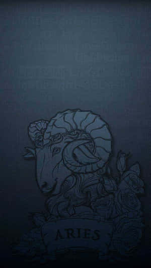 A Vibrant Display Of Aries Zodiac Sign On Iphone Wallpaper