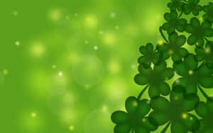 A Vibrant Green Shamrock Wallpaper