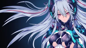 A Vibrant Painting Of A Courageous Anime Heroine Wallpaper