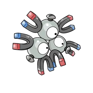 A Vibrant Portrayal Of Magneton - The Mythic Electric Pokemon Wallpaper