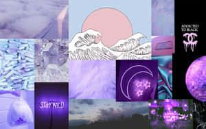 A Vibrant Purple Laptop With A Clean, Sleek Aesthetic. Wallpaper