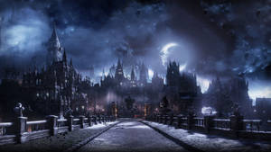 A View Of Irithyll City Surrounded By The Darkmoon Wallpaper