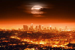 A View Of The City At Night Wallpaper