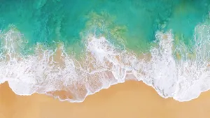 A View Of The Ocean From Above Wallpaper