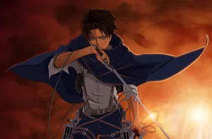 A Visage Of Courage And Strength, Levi Ackerman Prepares For Conflict Wallpaper