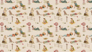 A Wallpaper With A Cowboy And A Horse Wallpaper