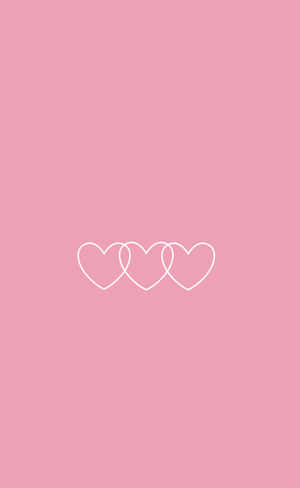 A White Heart Logo On A Pink Background Wallpaper