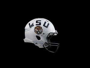 A White Helmet With The Ksu Logo On It Wallpaper