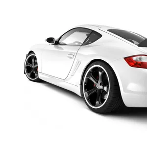 A White Sports Car On A White Background Wallpaper