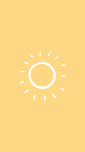 A White Sun Icon On A Yellow Background Wallpaper