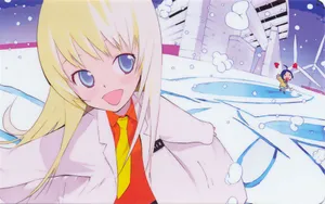 A Whovian Girl In A Doctor's Gown Running Wallpaper