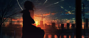 A Woman Is Standing In The Water Wallpaper