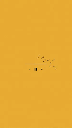 A Yellow Background With A Small Bird Flying In The Air Wallpaper