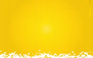 A Yellow Background With Hearts On It Wallpaper