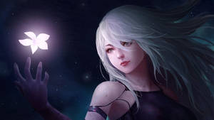 A2 In Nier: Automata With A Lunar Tear Wallpaper