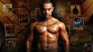 Aamir Khan Ghajini Movie Poster Wallpaper