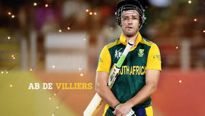 Ab De Villiers In Action For Rcb Wallpaper