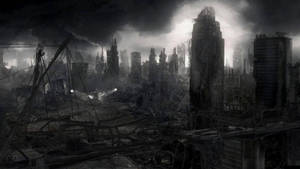 Abandoned City Zombie Apocalypse Wallpaper