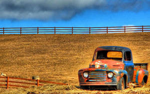 Abandoned Old Ford Truck Wallpaper