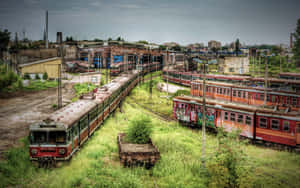 Abandoned_ Train_ Depot_ H D R Wallpaper