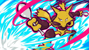 Abra Alakazam Pokémon Attack Wallpaper