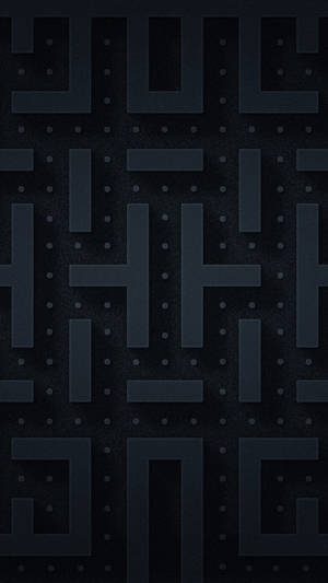 Abstract 3d Maze Minimalist Black Phone Wallpaper