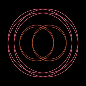 Abstract Artistry Of Overlapping Red Circles Wallpaper