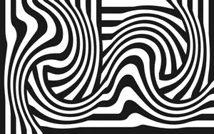 Abstract_ Black_and_ White_ Waves Wallpaper