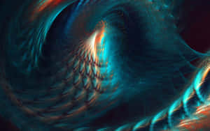 Abstract Blue Orange Swirls Wallpaper