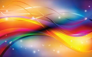 Abstract Digital Vibrant Wave Design Wallpaper