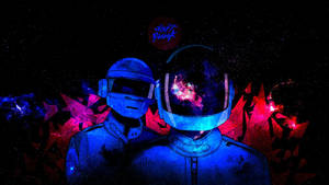 Abstract Galactic Daft Punk Wallpaper