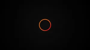 Abstract Orange Circleon Black Background Wallpaper