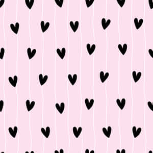 Abstract Pink And Black Lines Contrast In Harmony. Wallpaper