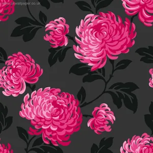 Abstract Pink, Black, And White Triangles Wallpaper