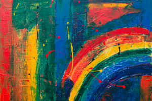 Abstract Rainbow Painting Wallpaper