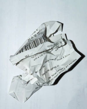 Accounting Crumpled Receipt Wallpaper