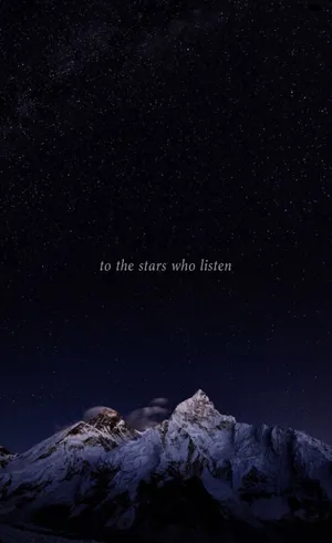 Acotar Quote Dark Snowy Mountain Wallpaper