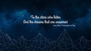 Acotar Quote Night Mountain And Sky Wallpaper