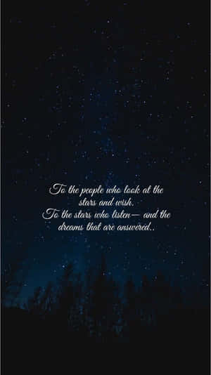 Acotar Quote Stars Dark Blue Wallpaper